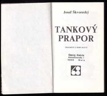 Josef Škvorecký: Tankový prapor