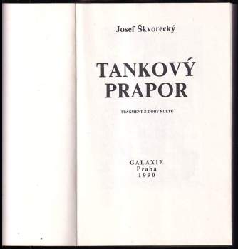 Josef Škvorecký: Tankový prapor