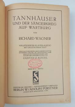 Richard Wagner: Tannhäuser und der Sängerkrieg auf Wartburg