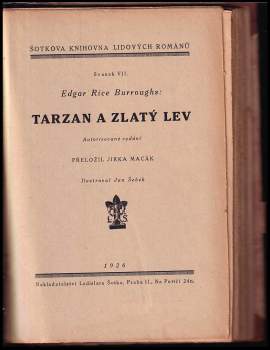 Edgar Rice Burroughs: Tarzan a zlatý lev