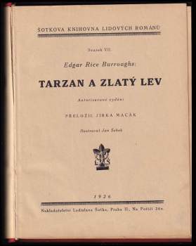 Edgar Rice Burroughs: Tarzan a zlatý lev