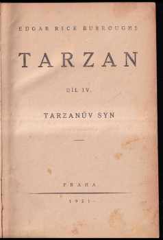 Edgar Rice Burroughs: Tarzan Díl IV, Tarzanův syn.