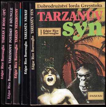 KOMPLET Edgar Rice Burroughs 5X Tarzan z rodu Opů + Tarzanovy povídky z džungle + Tarzan nezkrotný + Tarzanův návrat + Tarzanův syn