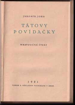 Jaromír John: Tátovy povídačky
