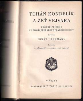 Ignát Herrmann: Tchán Kondelík a zeť Vejvara