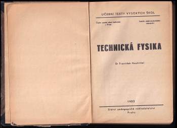František Nachtikal: Technická fysika