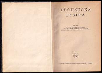 František Nachtikal: Technická fysika
