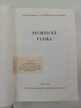 Václav Šindelář: Technická fysika
