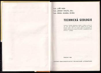 Jiří Kos: Technická geologie