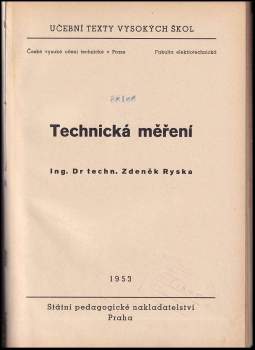Zdeněk Ryska: Technická měření