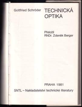 Gottfried Schröder: Technická optika