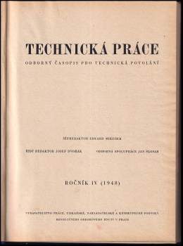 Eduard Mikušek: Technická práce, KOMPLETNÍ ROČNÍK IV.
