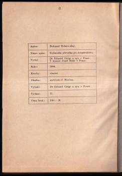 Bohumil Dobrovolný: Technická příručka pro konstruktéry