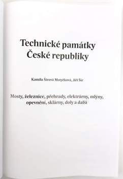 Kamila Šírová-Motyčková: Technické památky České republiky