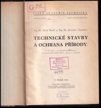 Josef Šebek: Technické stavby a ochrana přírody