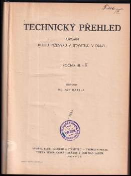 Jiří Borský: Technický přehled ročník III. + IV.