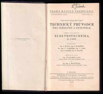 František Červený: Technický průvodce pro inženýry a stavitele - Elektrotechnika I. část + II. část