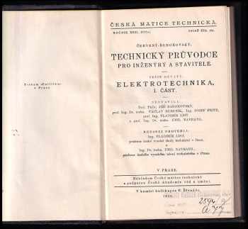 František Červený: Technický průvodce pro inženýry a stavitele - Elektrotechnika I. část + II. část