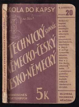 Technický slovník německo-český, česko-německý