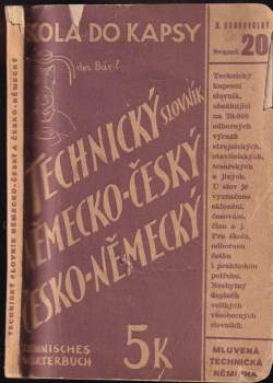 Bohumil Dobrovolný: Technický slovník německo-český, česko-německý