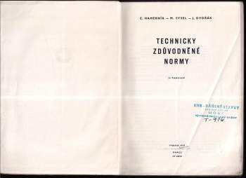Jiří Dvořák: Technicky zdůvodněné normy