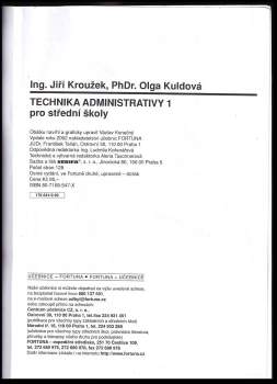 Olga Kuldová: Technika administrativy