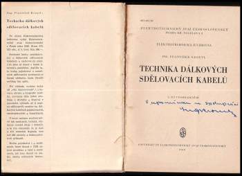 František Kroutl: Technika dálkových sdělovacích kabelů