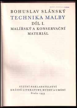 Bohuslav Slánský: Technika malby