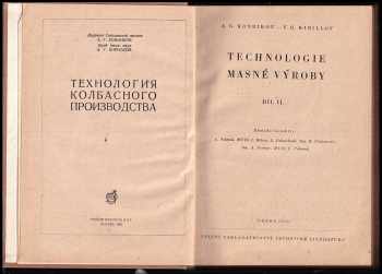 A. G Konnikov: Technologie masné výroby
