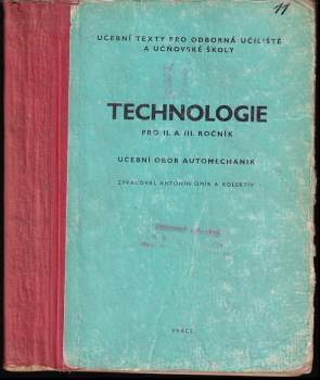 Technologie pro 2. a 3. ročník - učební obor 0451 automechanik