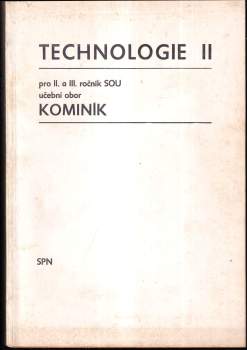 Eva Ducková: Technologie pro II. a III. ročník SOU