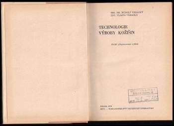 Rudolf Vrbacký: Technologie výroby kožešin