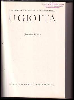 Jaroslav Pešina: Tektonický prostor a architektura u Giotta