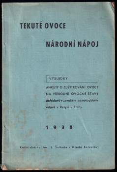 Tekuté ovoce - národní nápoj