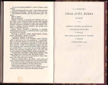 František Josef Čečetka: Tělo, svět, ďábel