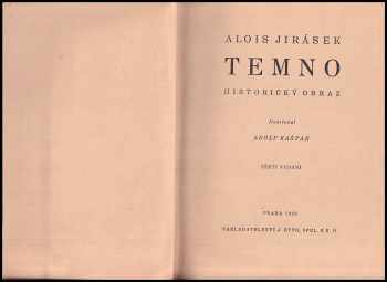 Alois Jirásek: Temno : historický obraz