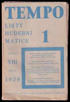 Tempo - listy hudební matice - ročník VIII. - čísla 1-10 - KOMPLETNÍ ROČNÍK