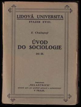 Emanuel Chalupný: Úvod do sociologie