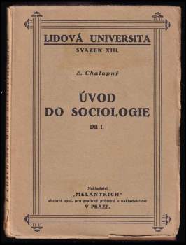 Emanuel Chalupný: Úvod do sociologie