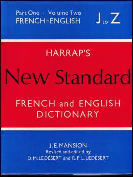 Jean Edmond Mansion: Harrap's New Standard French And English Dictionary