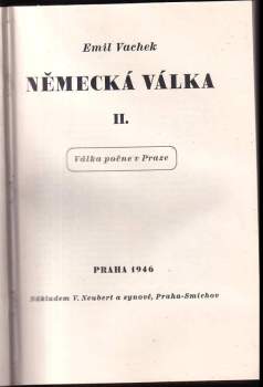 Emil Vachek: Německá válka
