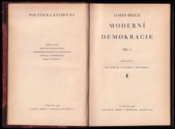 James Bryce: Moderní demokracie