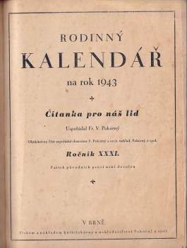 Fr. V. Pokorný: Rodinný kalendář na rok 1943