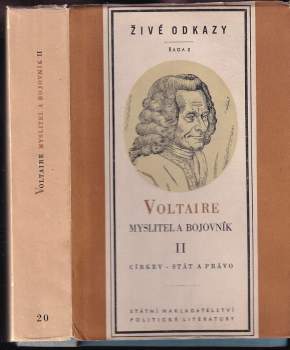 Voltaire - myslitel a bojovník : II - Církev, stát a právo - Voltaire (1957, SNPL) - ID: 256959