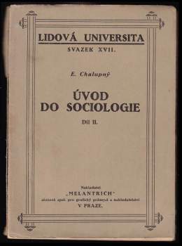 Emanuel Chalupný: Úvod do sociologie