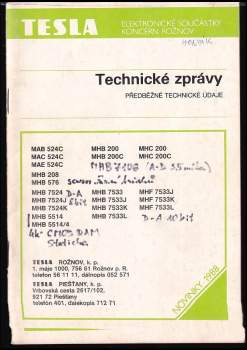 Technické  zprávy