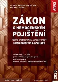 Zákon o nemocenském pojištění včetně problematiky náhrady mzdy s komentářem a příklady 2025