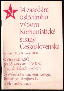 14. zasedání ústředního výboru Komunistické strany Československa ve dnech 14. a 15. června 1989