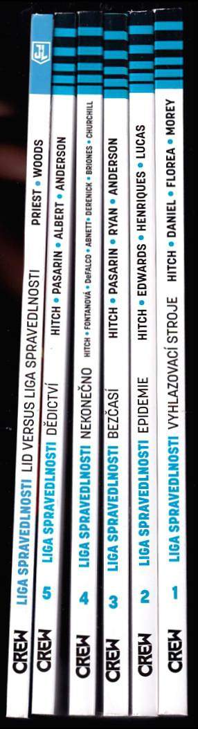 KOMPLET Liga spravedlnosti Kniha I. - VI. Vyhlazovací stroje + Epidemie + Bezčasí + Nekonečno + Dědictví + Lid versus Liga spravedlnosti
