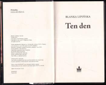 Blanka Lipińska: Ten den
